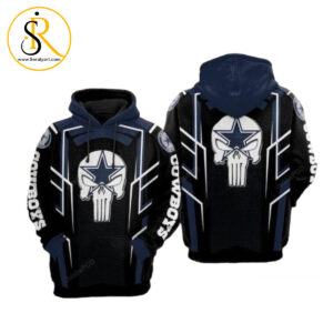 Dallas Cowboys Nfl Football Punisher Skull Star Dallas Cowboys  1 3D Hoodie SeratyArt