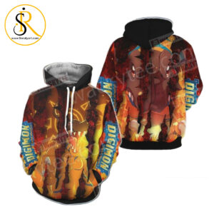 Digimon Greymon New 3D Hoodie SeratyArt