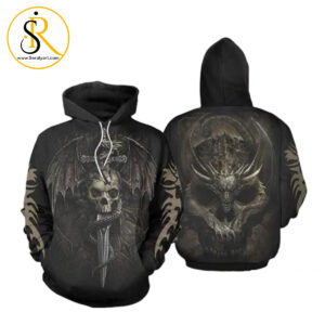 Dragon Skull Jesus Cross 3D Hoodie SeratyArt