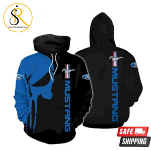 Ford Mustang Punisher 3D Hoodie SeratyArt