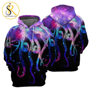 Galaxy Octopus 3D All Over Printed Shirt SeratyArt