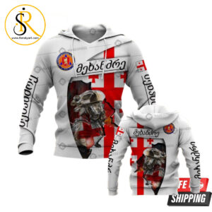 Georgian Firefighter Blue 3D Hoodie SeratyArt
