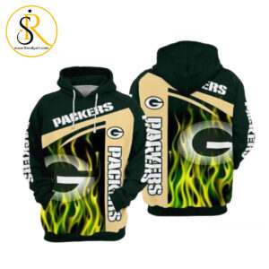 Green Bay Packers Nfl Football Fire Green Green Bay Packers 3D Hoodie SeratyArt