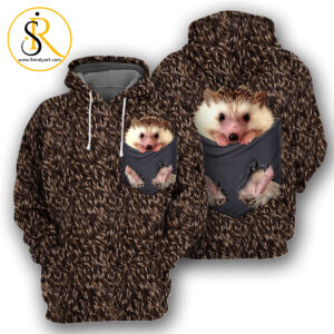 Hedgehog Pocket 3D All Over Printed Shirt SeratyArt