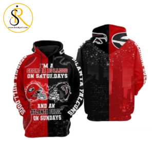 Im Georgia Bulldog On Saturdays And Atlanta Falcon On Sundays 3D Hoodie SeratyArt