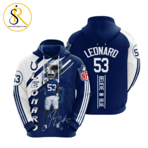 Indianapolis Colts Darius Leonard 3D Hoodie SeratyArt