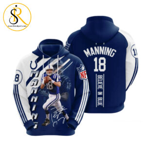 Indianapolis Colts Peyton Manning 3D Hoodie SeratyArt