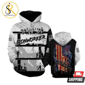 Ironworker Flag 3D Hoodie SeratyArt