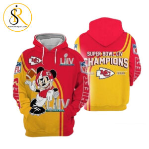 Kansas City Chiefs Mickey Disney Super Bowl Champions 3D Hoodie SeratyArt