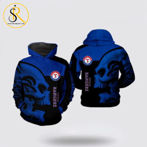 MLB Texas Rangers 3D Hoodie Skull For Fans MLB SeratyArt