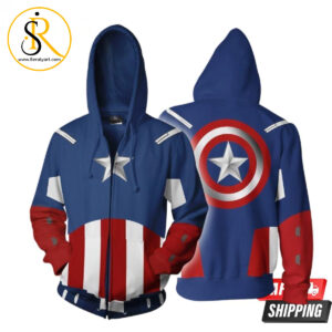 Marvel Comics Captain America Avengers Cosplay 3D Hoodie SeratyArt