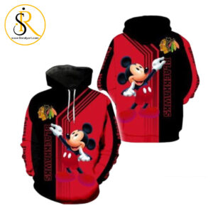 Mickey Chicago Blackhawks 3D Hoodie SeratyArt