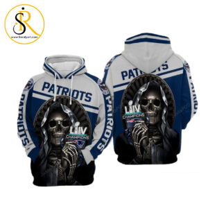 New England Patriots Nfl Football Skull Death New England Patriots 3D Hoodie SeratyArt