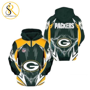 Nfl Green Bay Packers Lightning 3D Hoodie SeratyArt