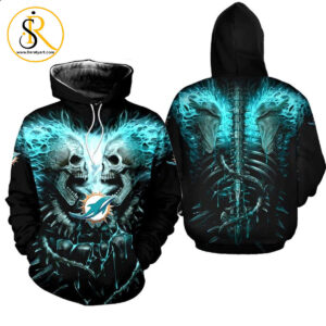 Nfl Miami Dolphins Hoodie 3D Skull Limited Edition All Over Print Gifts For Fan SeratyArt