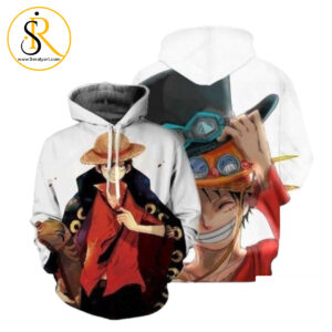 One Piece Luffy And Sabo 3D Hoodie SeratyArt