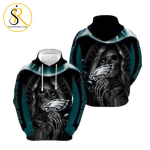 Philadelphia Eagles Nfl Football Skull Hold Logo Philadelphia Eagles Philadelphia Eagles 3D Hoodie SeratyArt