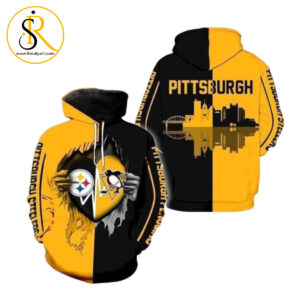Pittsburgh Steelers Penguins Heartbeat Love Rippied 3D Hoodie SeratyArt