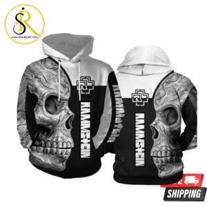 Rammstein Skull Rock Band Bomber T Full 3D Hoodie SeratyArt