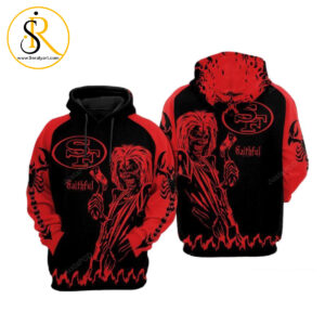 San Francisco 49Ers Nfl Football Skull Fajthful San Francisco 49Ers 3D Hoodie SeratyArt