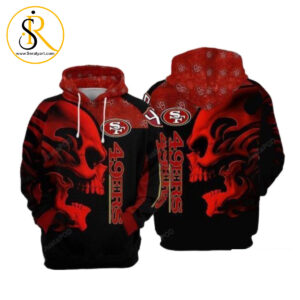 San Francisco 49Ers Nfl Football Skull Red San Francisco 49Ers 3D Hoodie SeratyArt