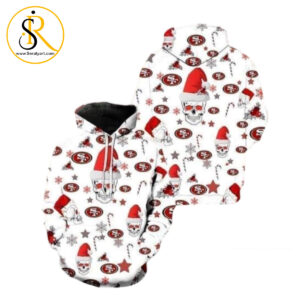 San Francisco 49Ers Skull Santa Christmas 3D Hoodie SeratyArt