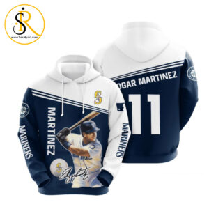 Seattle Mariners Edgar Martinez 11 3D Hoodie SeratyArt