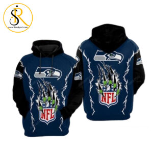 Seattle Seahawks Nfl Football Claws Seattle Seahawks Seattle Seahawks 3D Hoodie SeratyArt