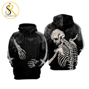 Skeleton Hug 3D Hoodie SeratyArt