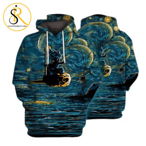 Songoku Kame House Starry Night 3D Hoodie SeratyArt