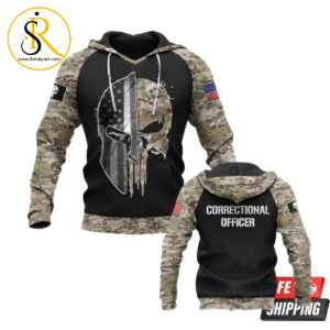 Spartan Correctional Officer Camo 3D Hoodie SeratyArt