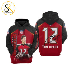 Tampa Bay Buccaneers Number 12 Tom Brady 3D Hoodie SeratyArt