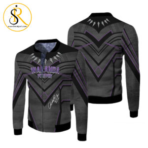 Wakanda Forever Chadwick Boseman Signature Black Panther Suit Pattern For Fan T Jersey Bomber Model 6428 3D Hoodie SeratyArt