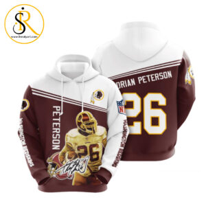 Washington Redskins Adrian Peterson 3D Hoodie SeratyArt