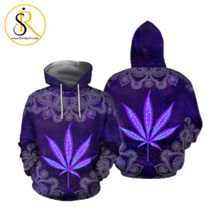 Weed Hippie Purple 3D Hoodie SeratyArt